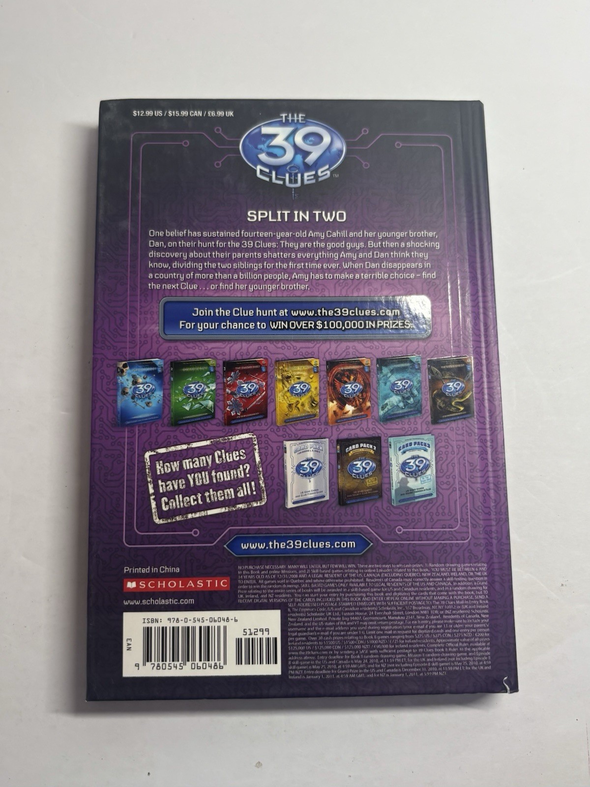 39 Clues Books 1, 2, 3, 8 and 10