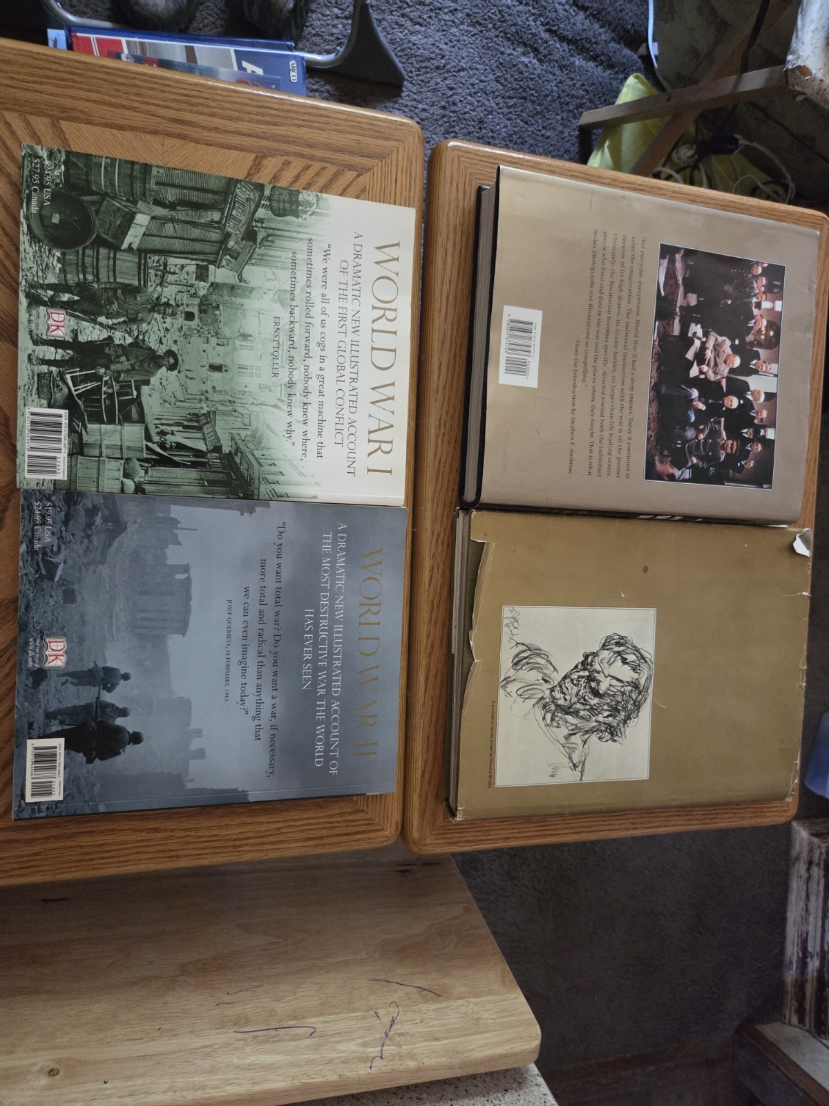 4 American History Books Of The World War Hardcover And Paperback Books