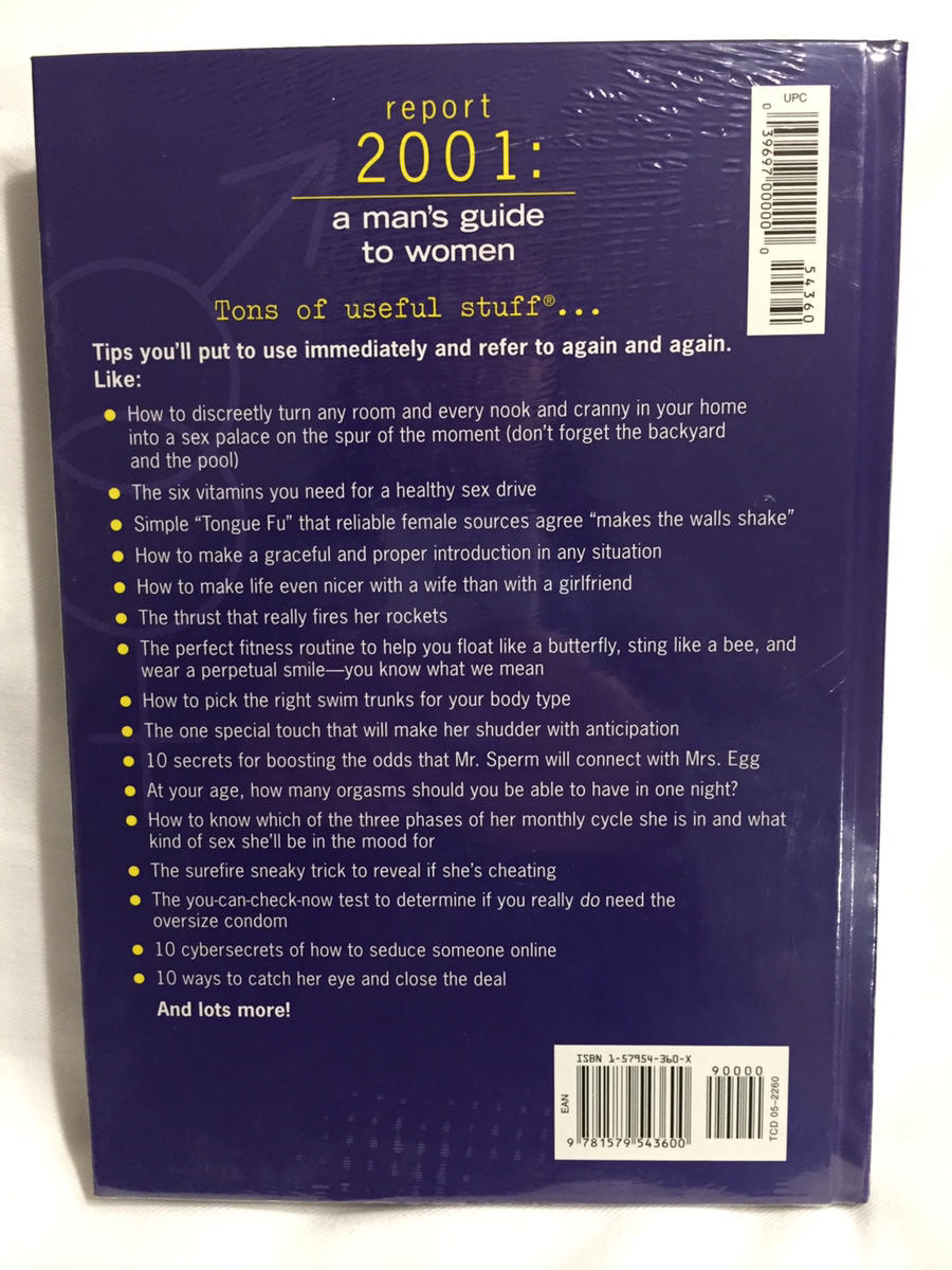 Report 2001: A Man’s Guide to Women Rodale 274 Pages Hardcover Sex Guide SEALED