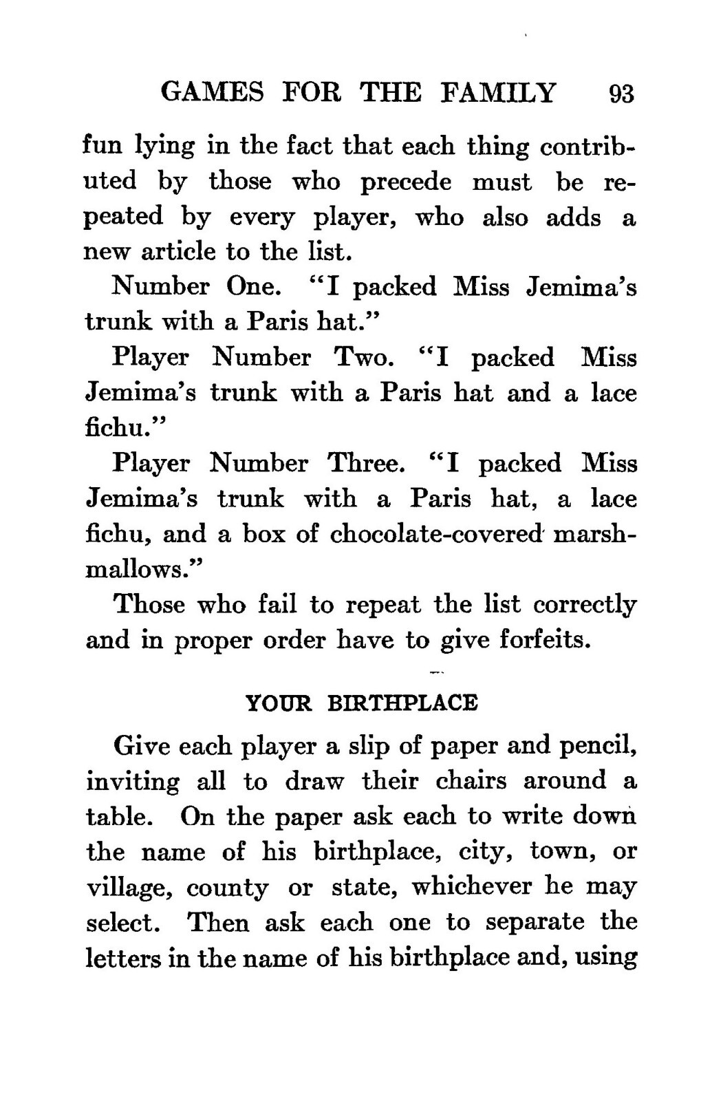 Games And Parties For Children “1916” 194 Pages