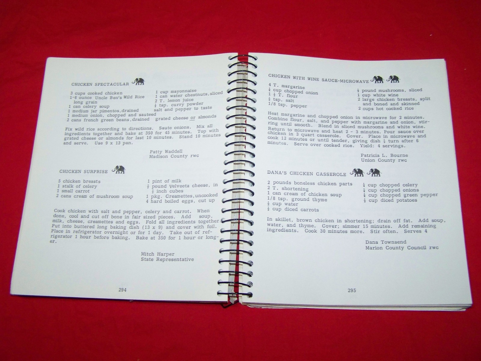 Indiana Federation of Republican Women Cookbook 433 pages 700+ recipes