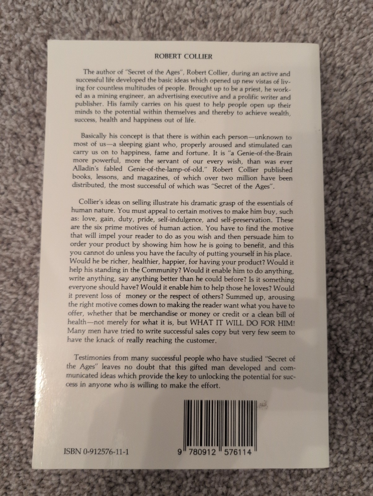 Secret of the Ages by Robert Collier (2007, Perfect)