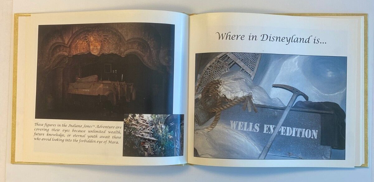 Where in Disneyland Attractions Book Hardcover 60 Pages 1997 NOS HTF