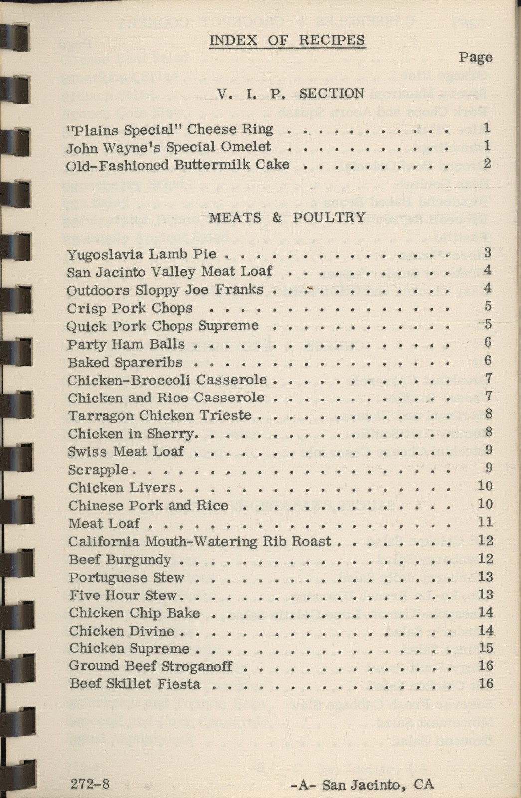 San Jacinto California Cookbook WHAT’S COOKIN’ IN SAN JACINTO Woman’s Club