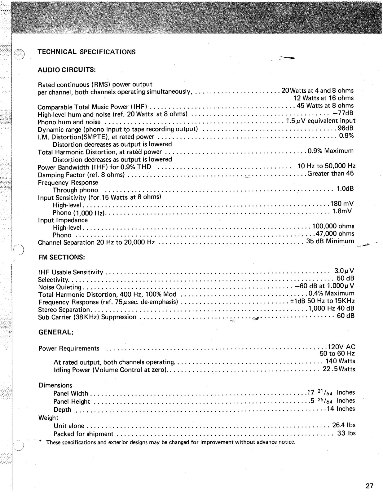 MARANTZ 2220 Service Manual – STEEL WIRE BOUND – DURABLE JACKET