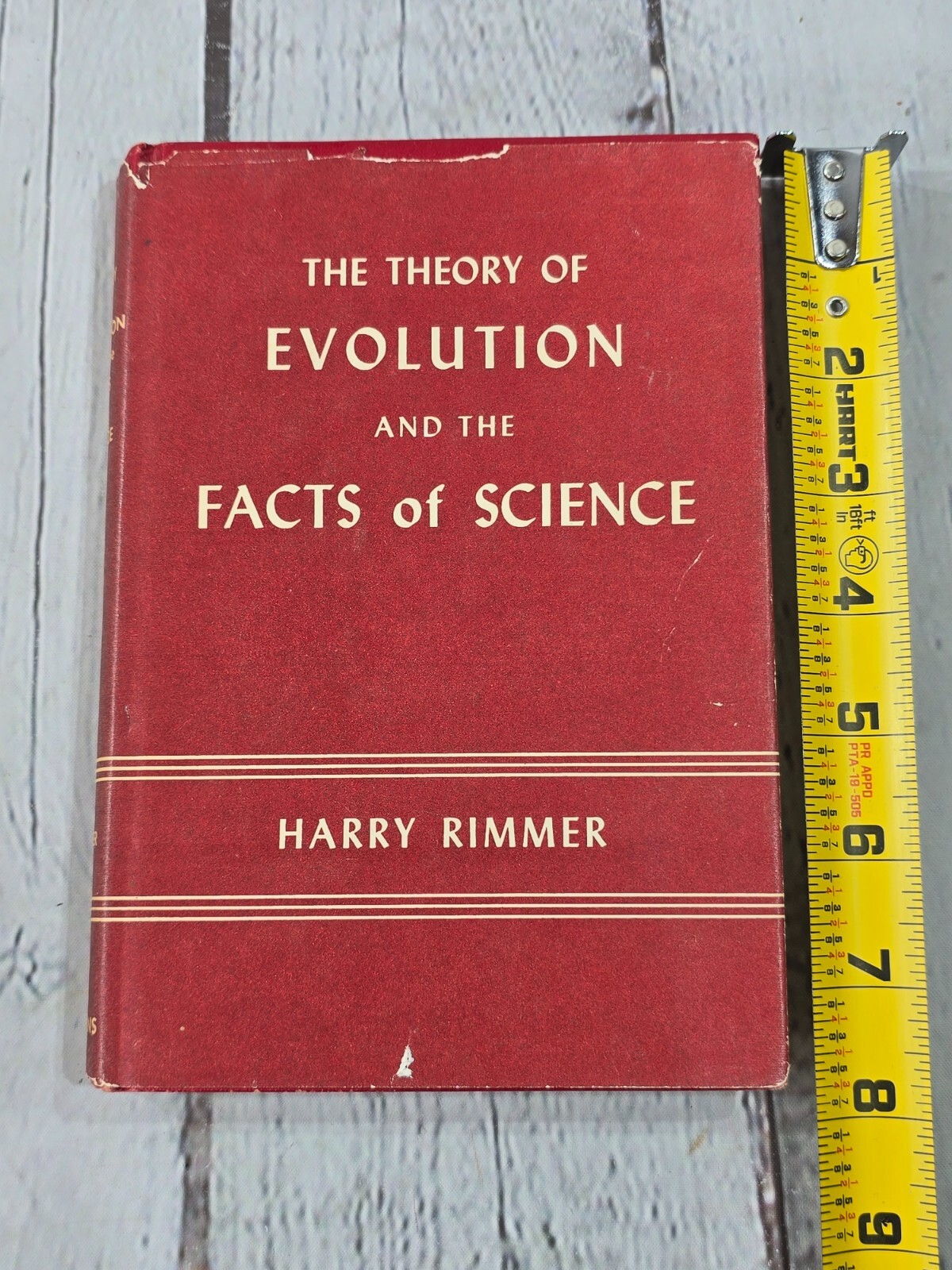 The Theory Of Evolution and the Facts of Science By Harry Rimmer 1963 Hardcover