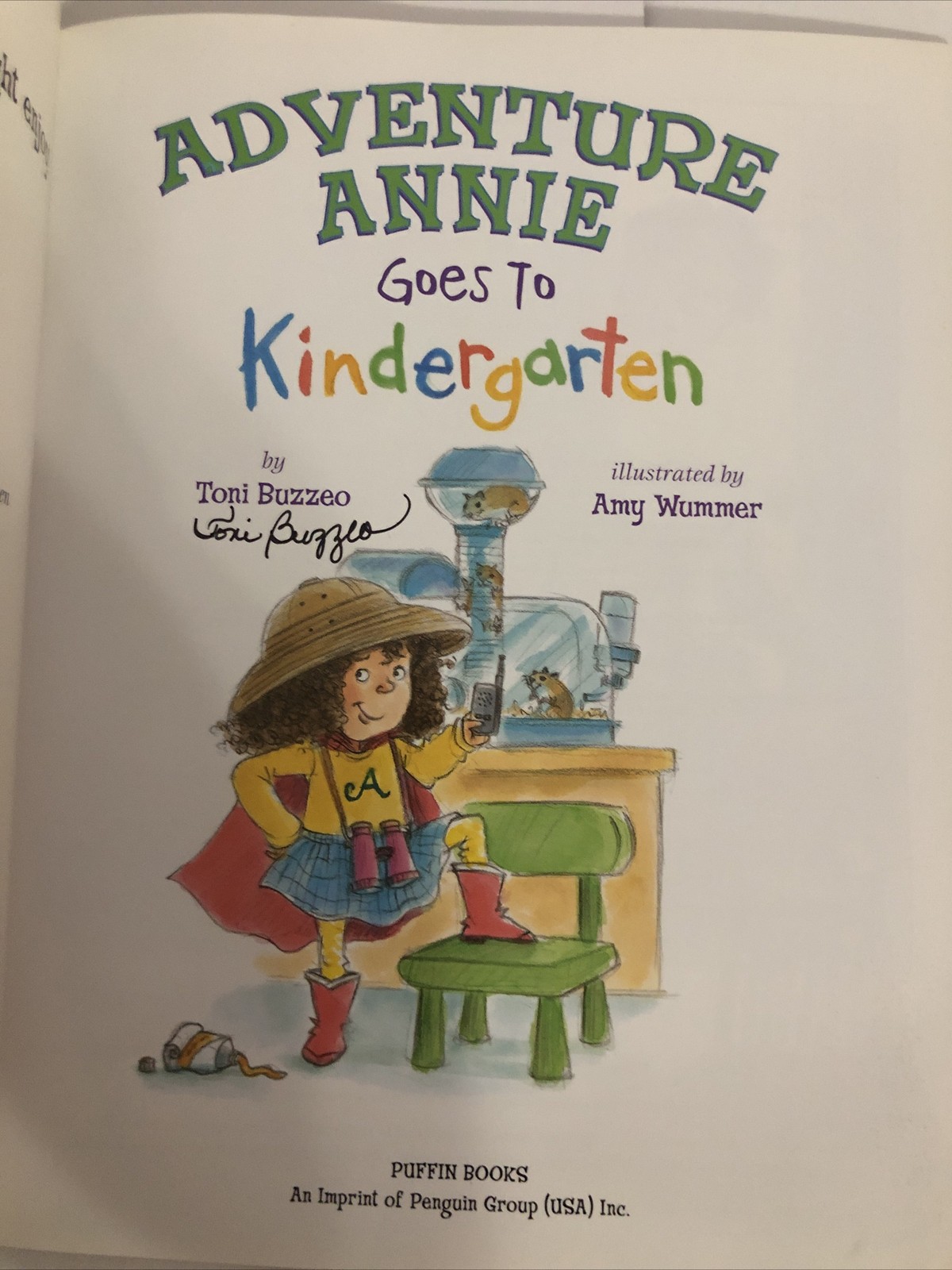Adventure Annie Goes To Kindergarten by Toni Buzzeo