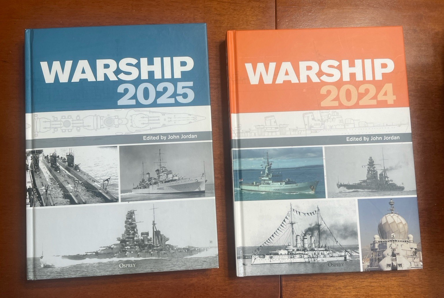 LOT – 10 Osprey Hardcover Warship Books, B&W, 225 Pages, 2015-2019 & 2021-2025