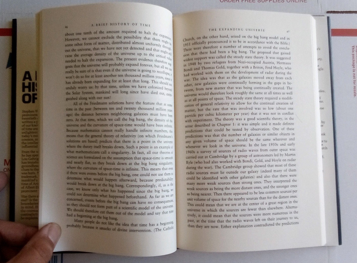 A Brief History Of Time by Stephen Hawking RARE HC First Edition, 1st Printing