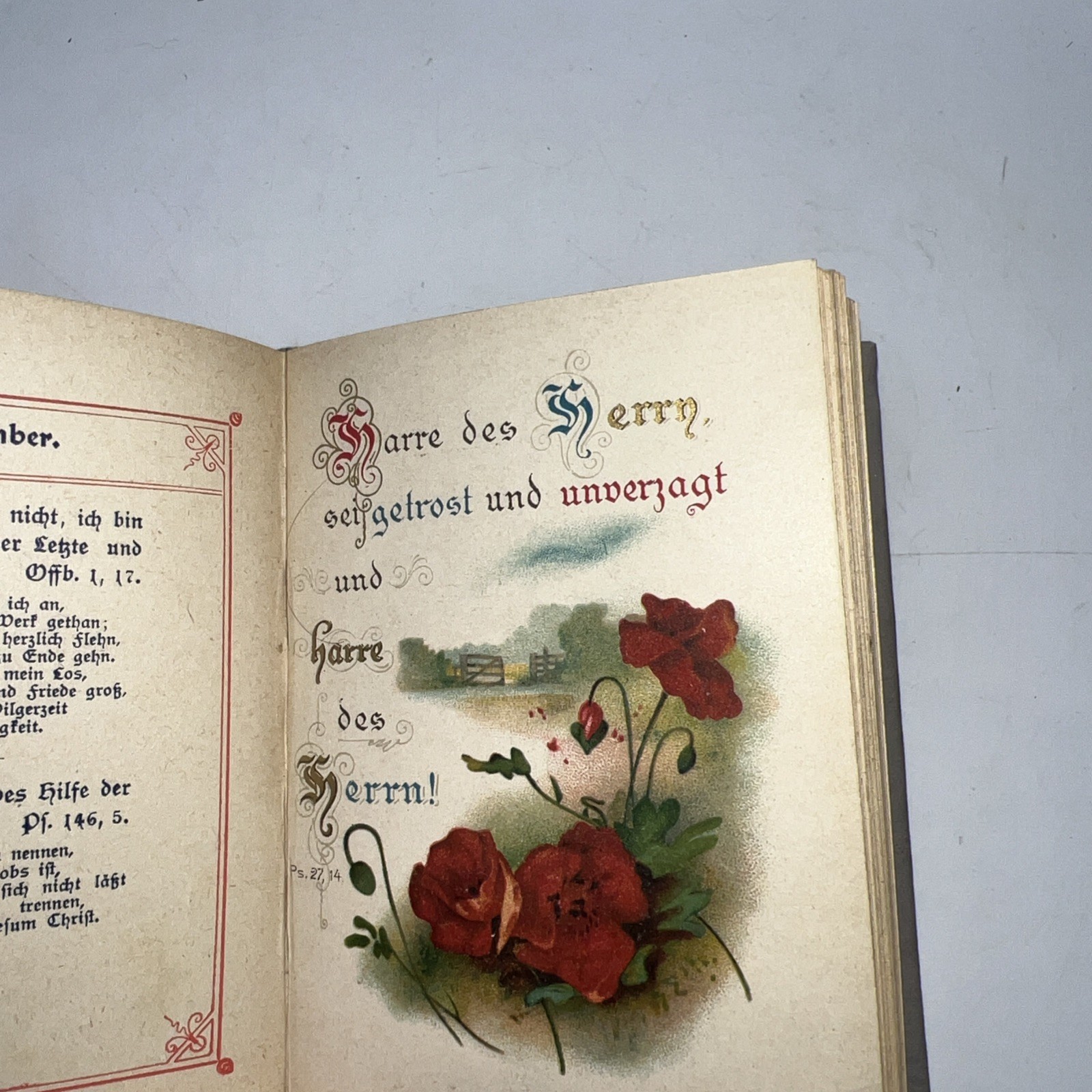 Vintage Forget Me Not German Prayer Book “Christliches Vergissmeinnicht”