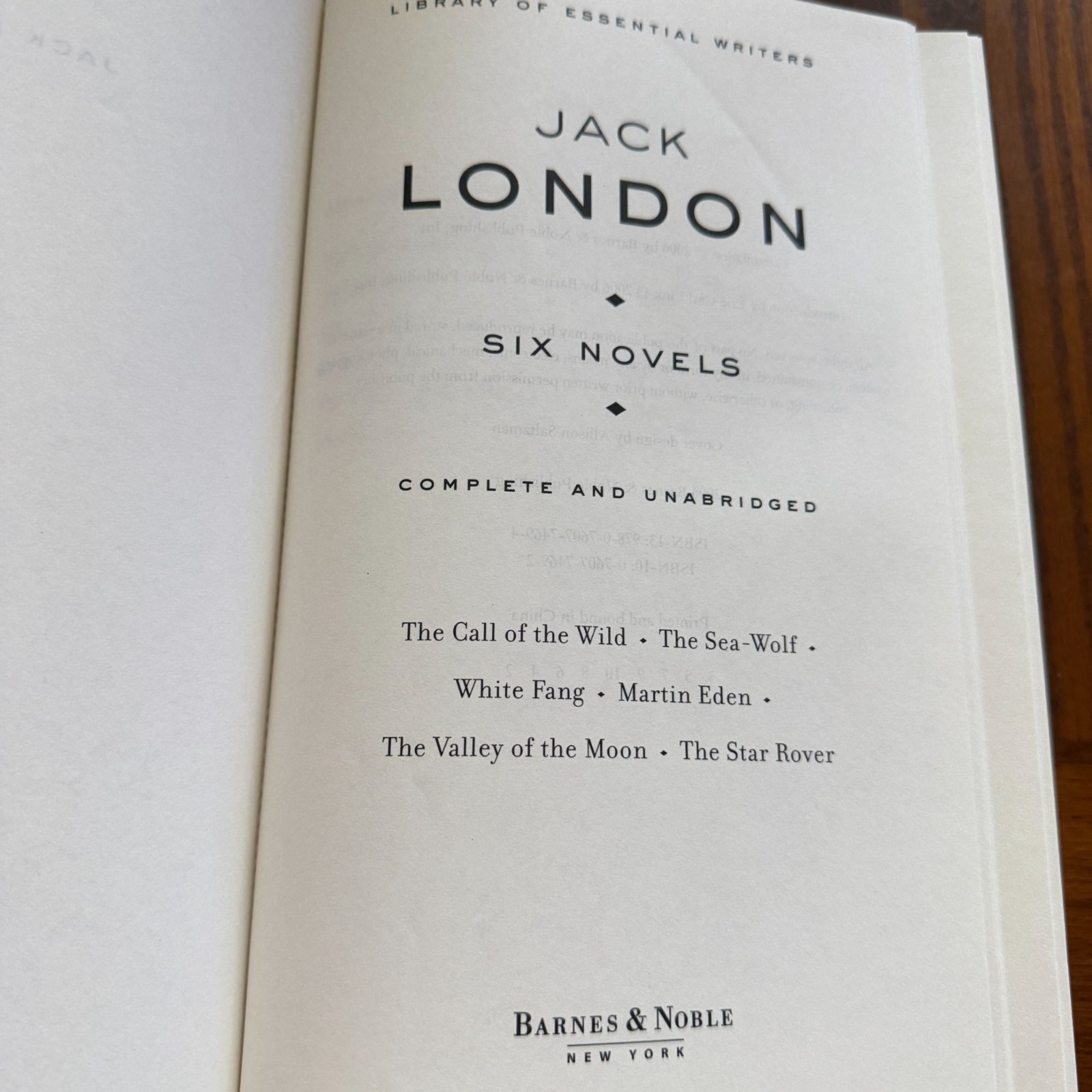 Jack London Complete & Unabridged set of novels Barnes & Noble Call of Wild