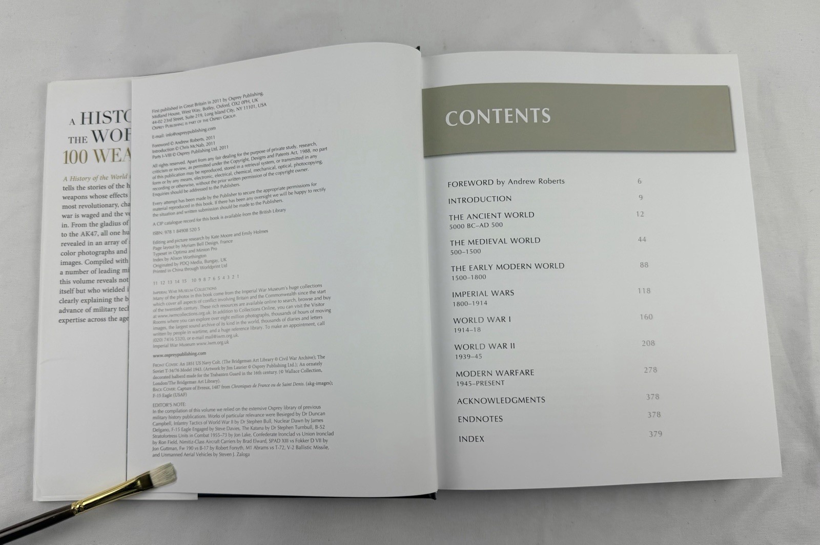 A History of the World in 100 Weapons Chris McNab Osprey Military History Book