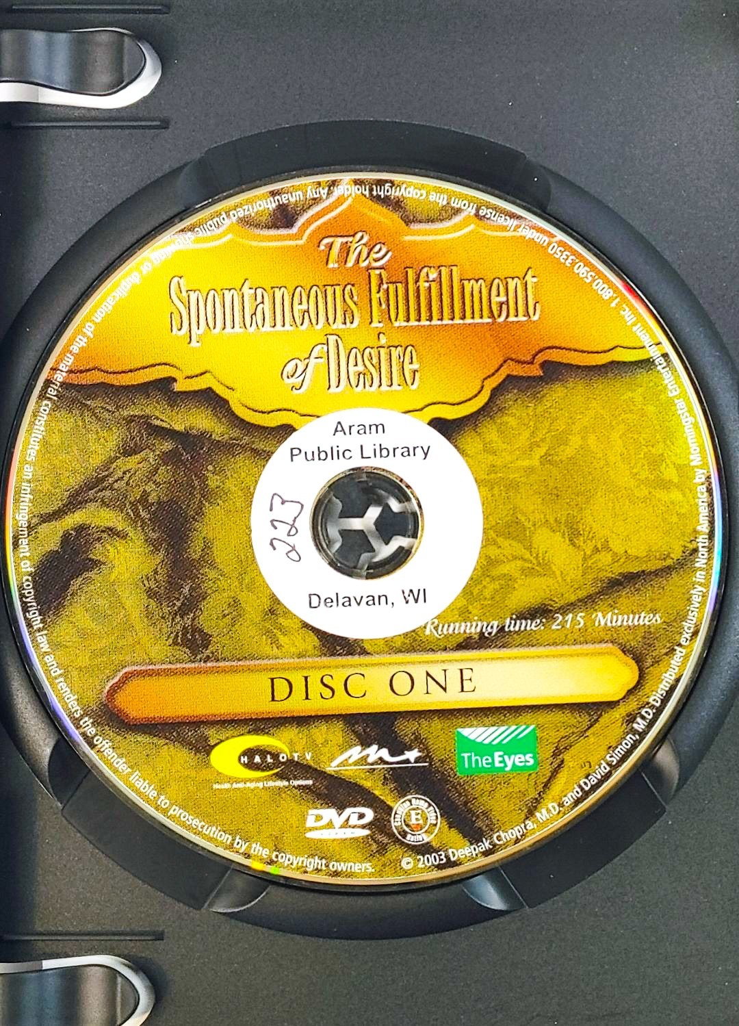 Spontaneous Fulfillment of Desire DVD Deepak Chopra 3 Disc Spiritual Set