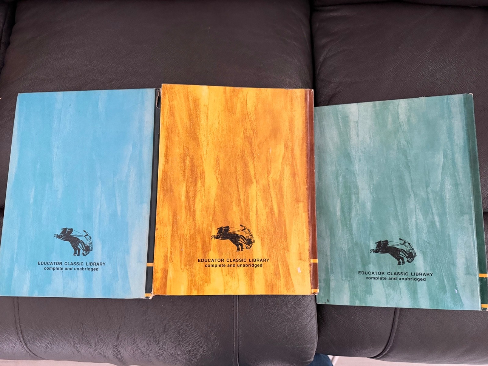 Lot of 3 Vintage Educator Classic Library Books 1968 Illustrated Hardcover Set