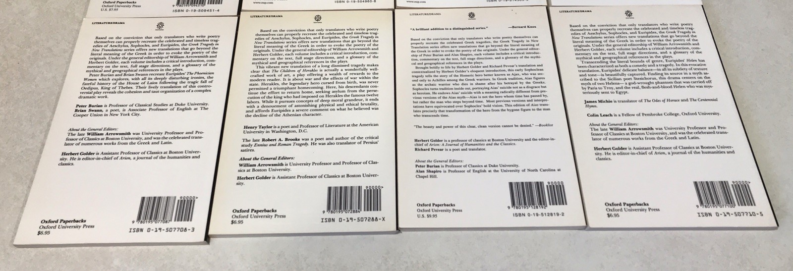 LOT OF 13 The Greek Tragedy in New Translations – ASSORTED TITLES – Paperbacks