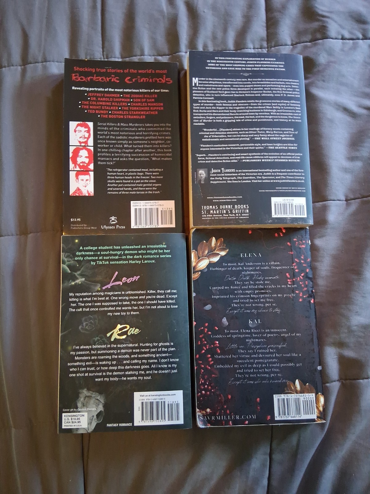 Paperback Thriller Lot: Serial Killers, Soul To Take, Invention Of Murder Pomegr