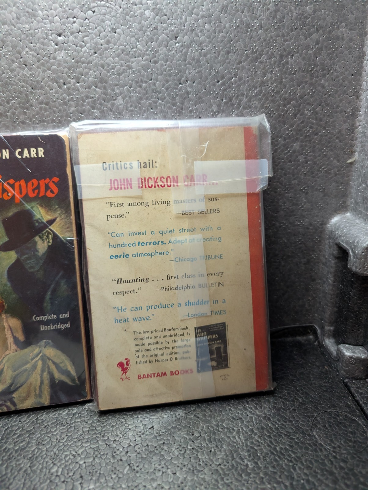 2 Vintage Bantam Book 896 He Who Whispers John Dickson Carr Haunting Murder Used