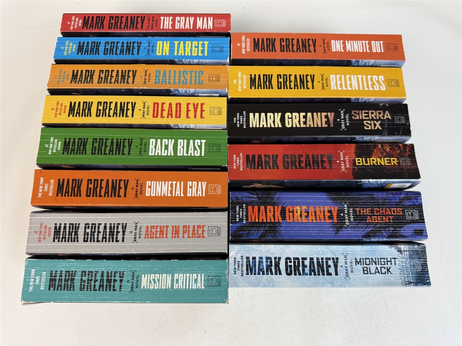 Mark Greaney Lot 1st 14 Gray Man Paperbacks Gray Man to Midnight Black
