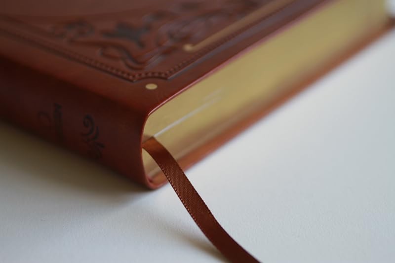 KJV Giant Print Thinline Bible – Durable Brown Cover, Ribbon Marker, 1408 Pages