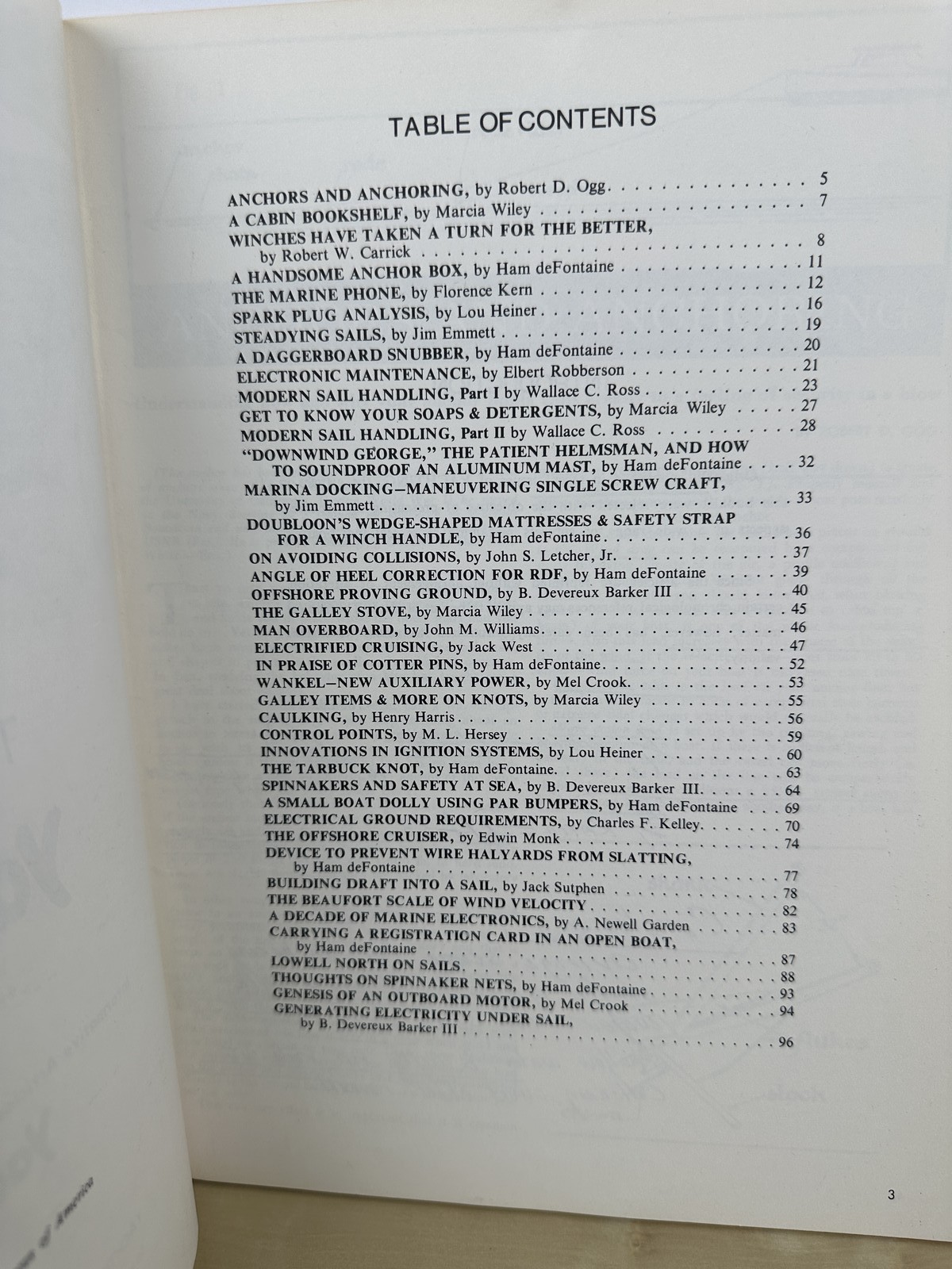 Technical Yachting Informative Articles from Yachting Magazine Revised Ed 1967