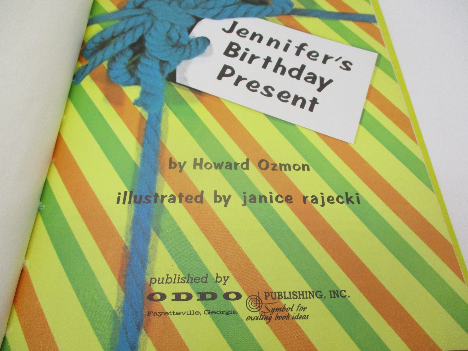 1974 Jennifer s Birthday Present Children s Book Howard Ozmon