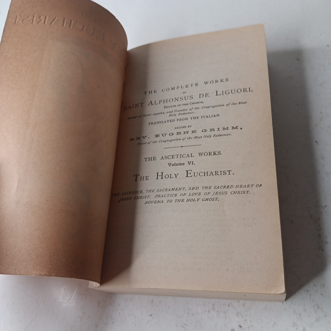 The Holy Eucharist by St. Alphonsus de Liguori MMPB (1934)