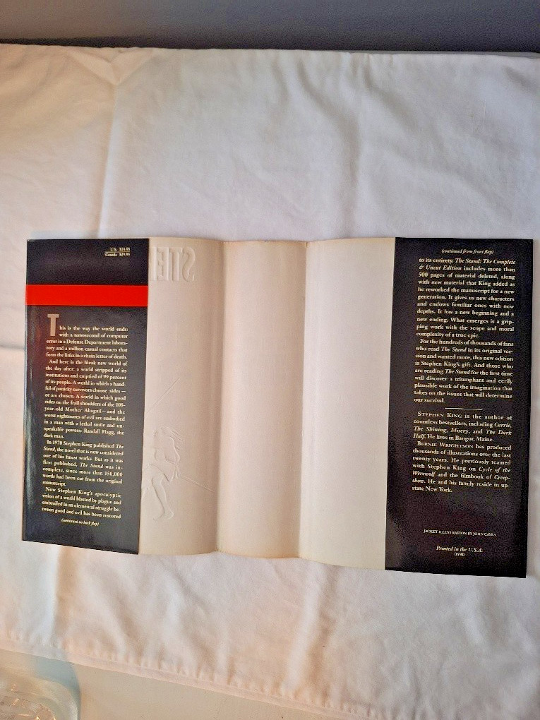 THE STAND STEPHEN KING COMPLETE &UNCUT 1ST EDITION VERY GOOD/NEAR MINT CONDITION