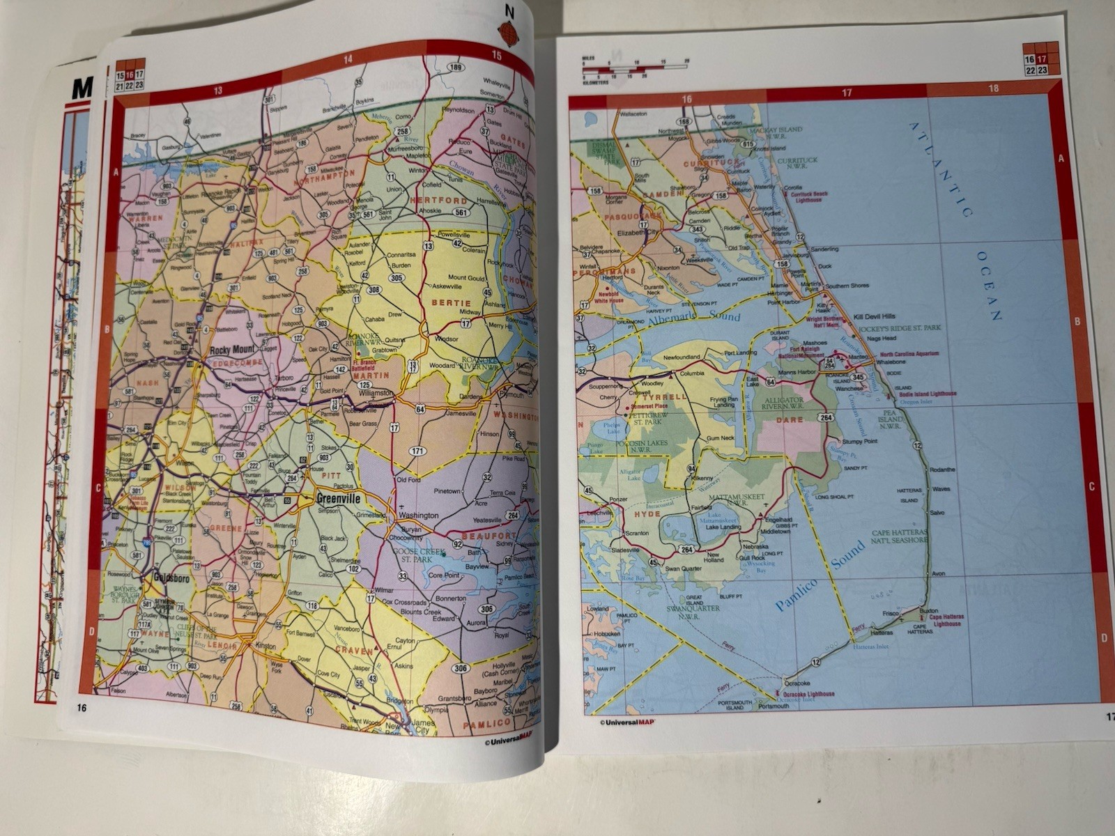 North & South Carolina Road Atlas 2004 Kappa Street Guide NC SC Universal Map