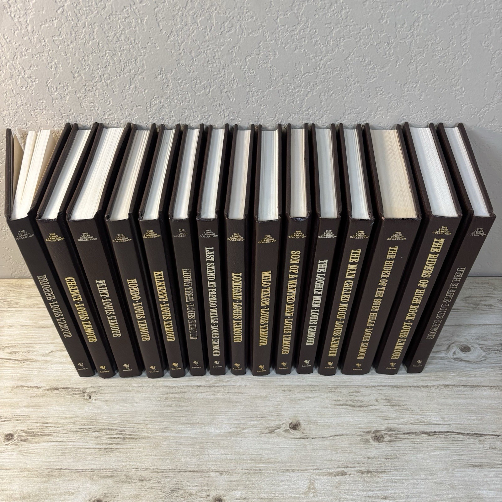 Louis L’Amour 15 Book Lot Leatherette Hardcover Gunfighter Western Collection