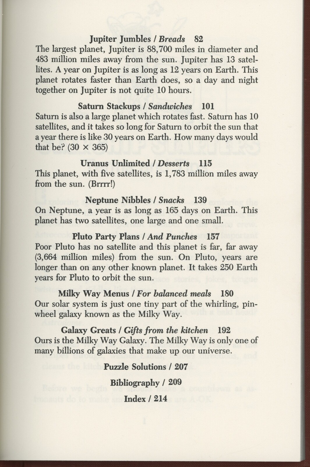 SPACE AGE COOKBOOK Astronomy for Kids Barbara Douglass Shirley Parenteau