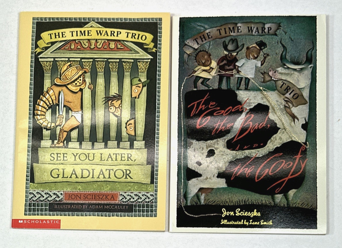 The Time Warp Trio Series Lot of 8 PB Books by Jon Scieszka, Lane Smith