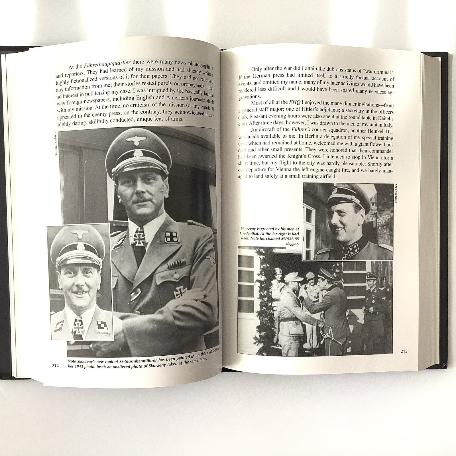 FOR GERMANY: THE OTTO SKORZENY MEMOIRS By Craig W H Luther 1st Printing HC