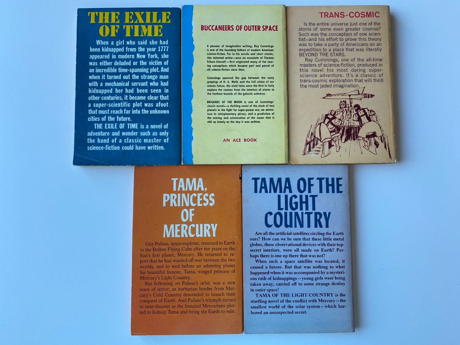 RAY CUMMINGS ACE LOT 5~Tama Light Mercury~BRIGANDS MOON~BEYOND STARS~EXILE TIME~