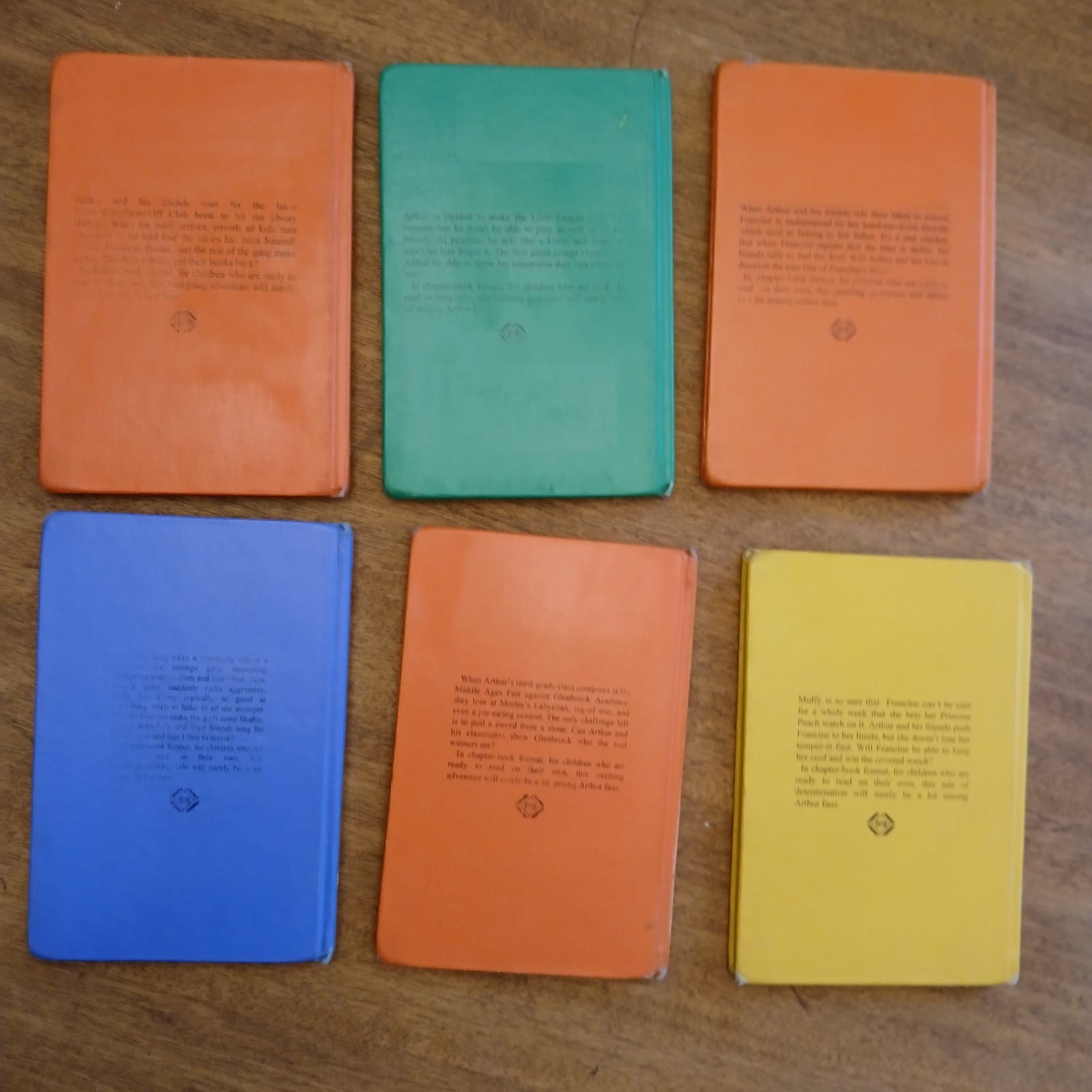 Six 6 Arthur Chapter Books Vintage Hardcover Marc Brown X-Library 2 3 8 12 13 14