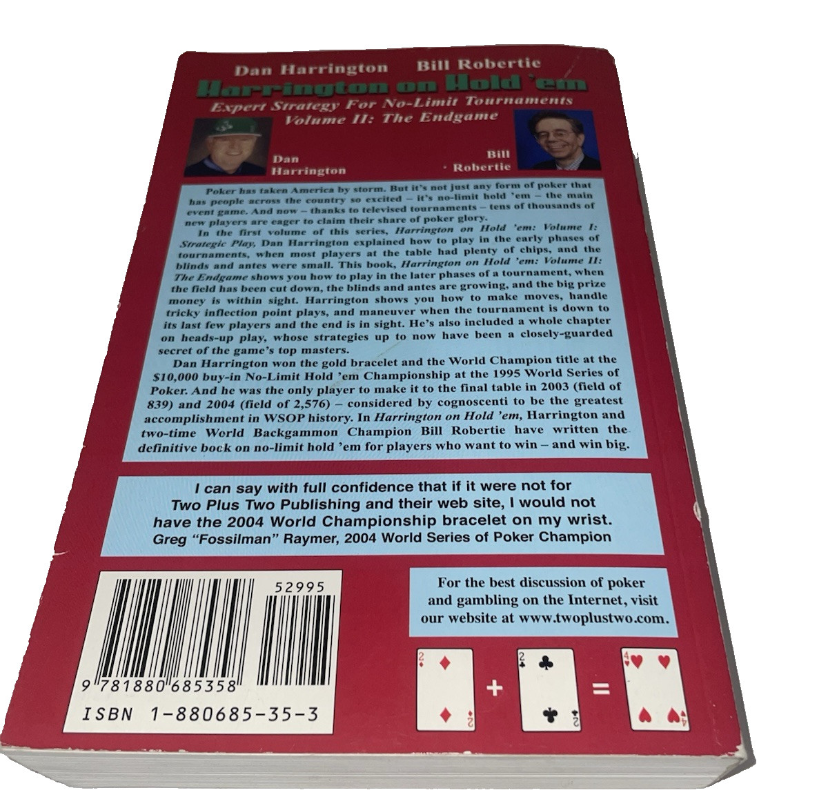 Harrington on Hold ’em : Expert Strategy for No-Limit Tournaments; Volume II:…