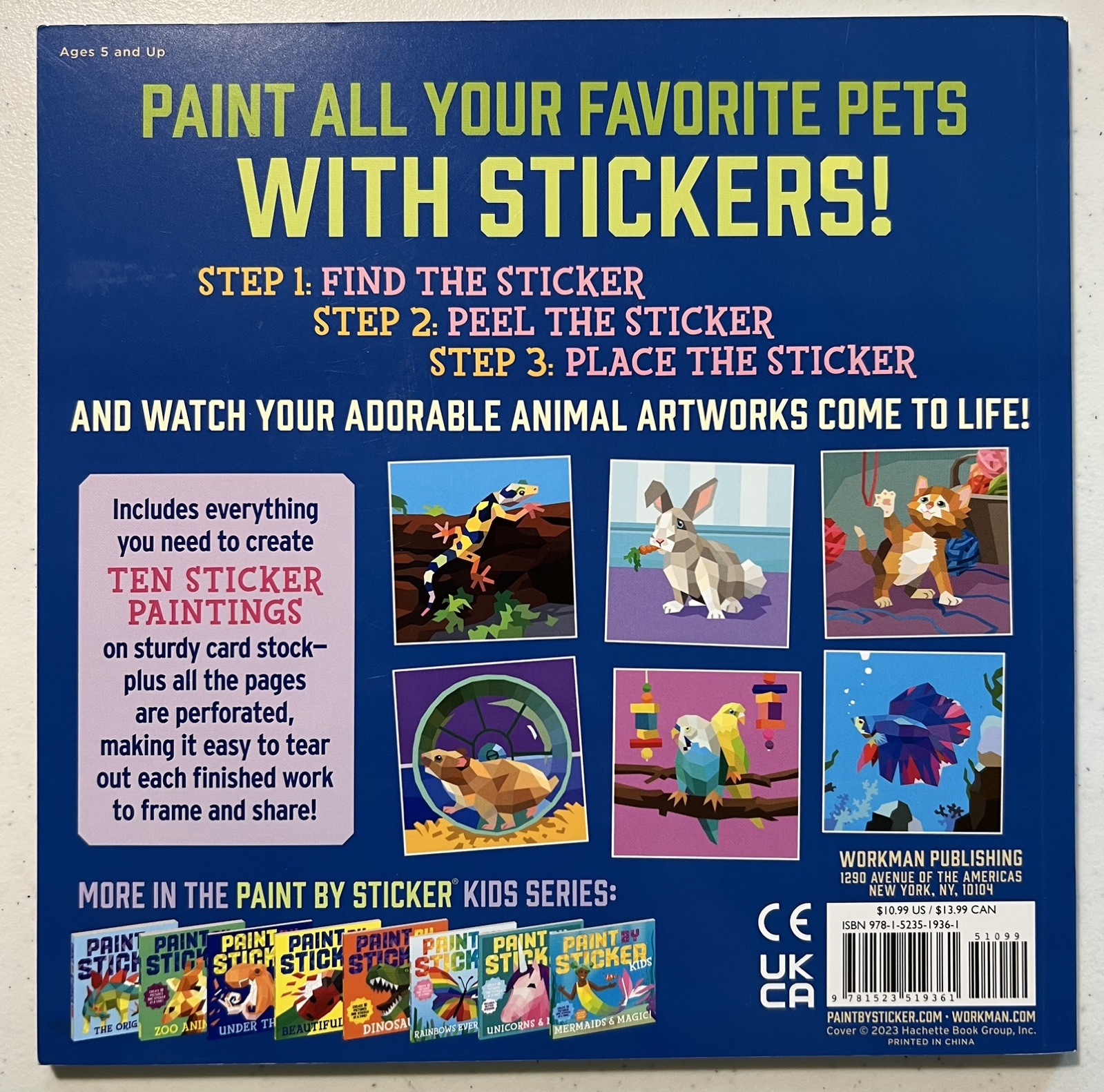Paint by Sticker Kids: Pets – Create 10 Colorful Pictures!