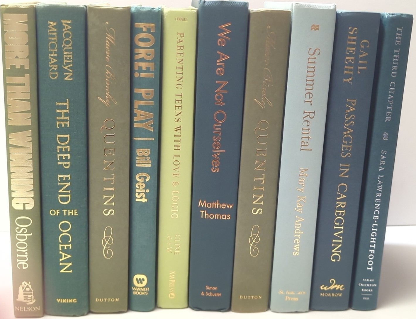 Random Lot of 10 GREEN Staging, Decor, Prop, Beautiful HC books-lettering varies