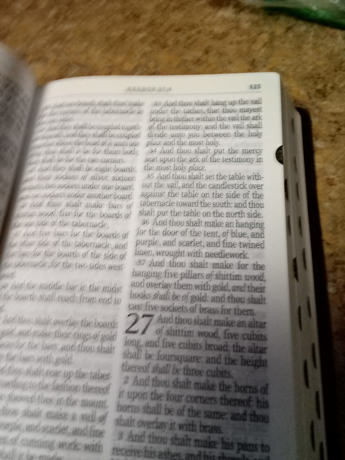 New KJV Giant Print Standard Size Bible with Thumb Index: Black faux leather