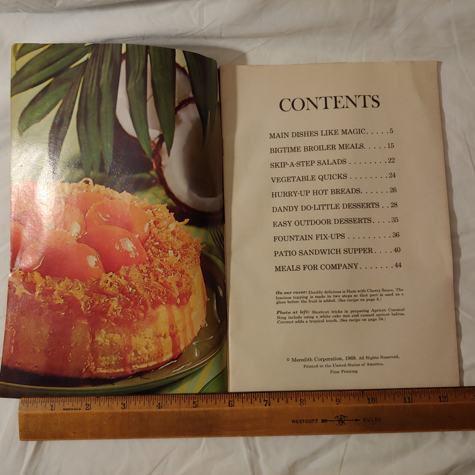 Shortcut Cooking 1969 recipe cookbook Meredith Corp