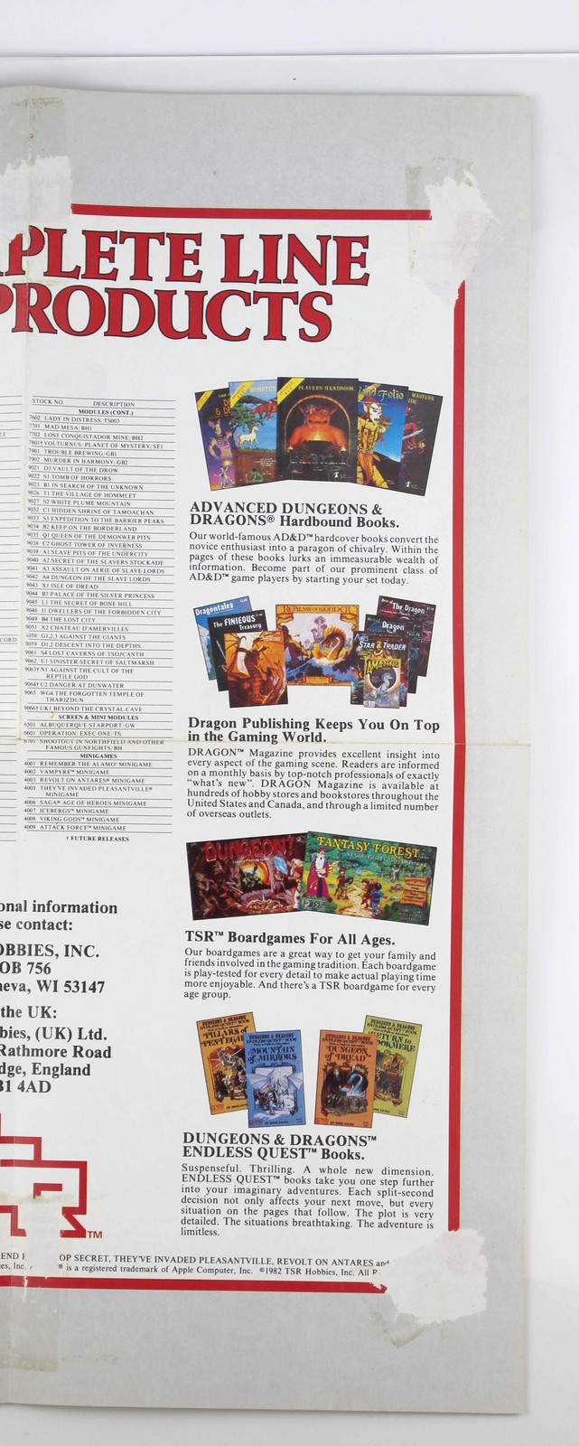 TSR Poster The Adventure is Yours Paladin Staff ORIGINAL
