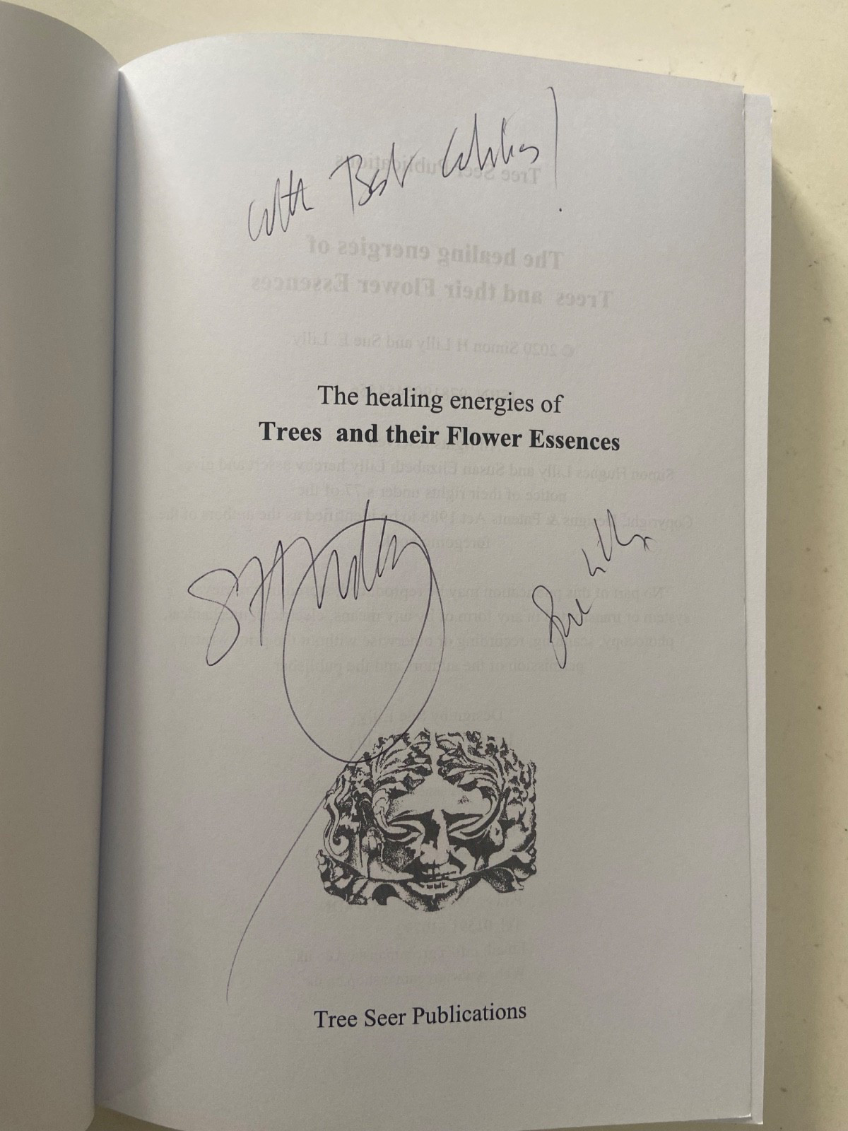 SIGNED Simon & Sue Lilly: The Healing Energies of Trees & Their Flower Essences