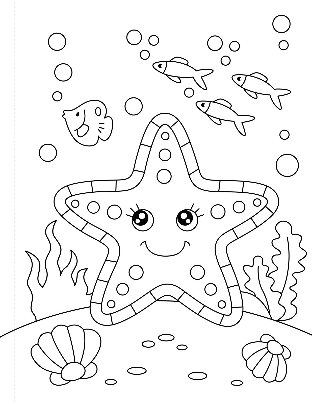 Under the Sea Coloring Book – 35 simple and bold designs for kids….