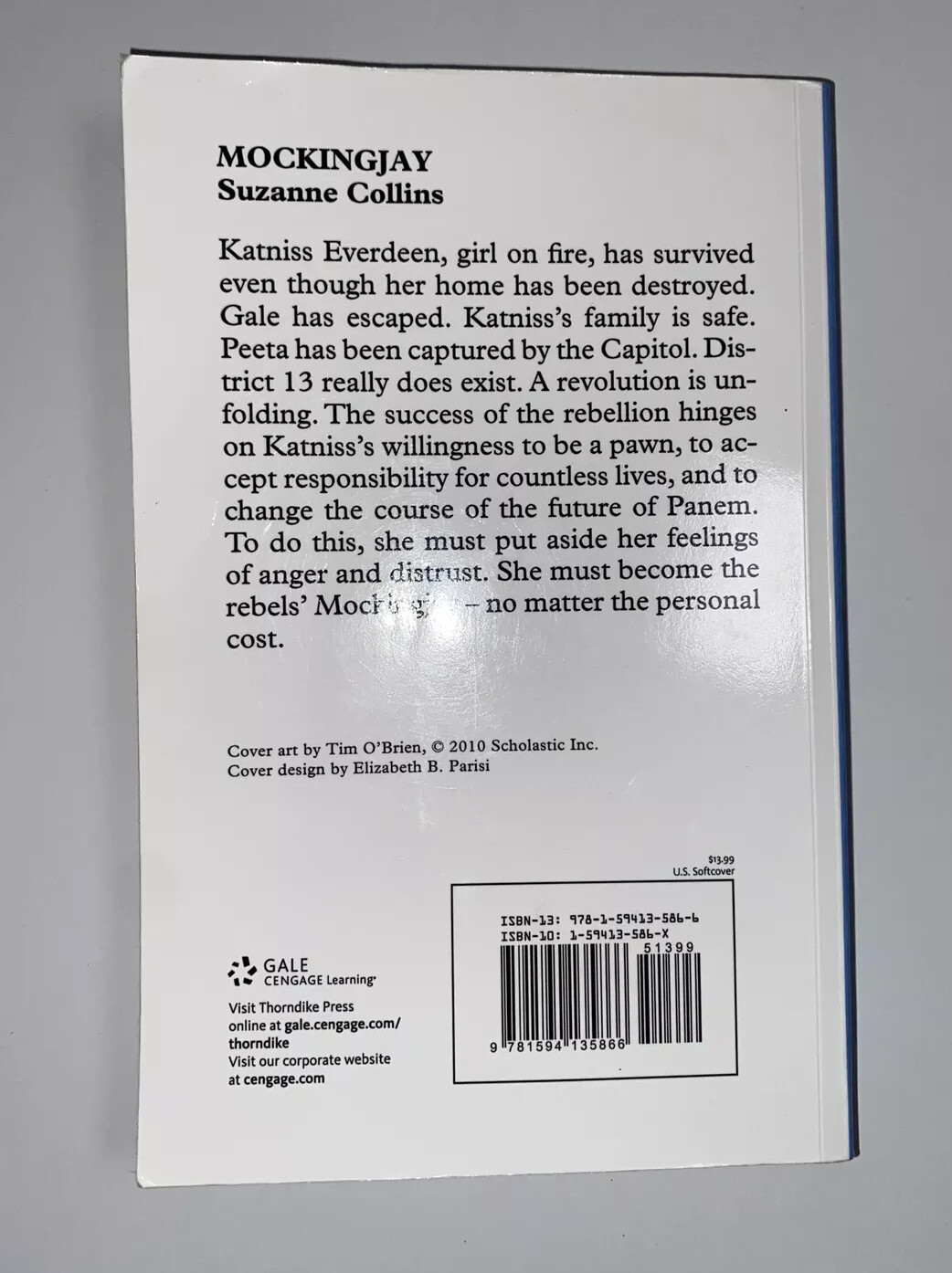 Mockingjay by Suzanne Collins Large Print Edition, Paperback