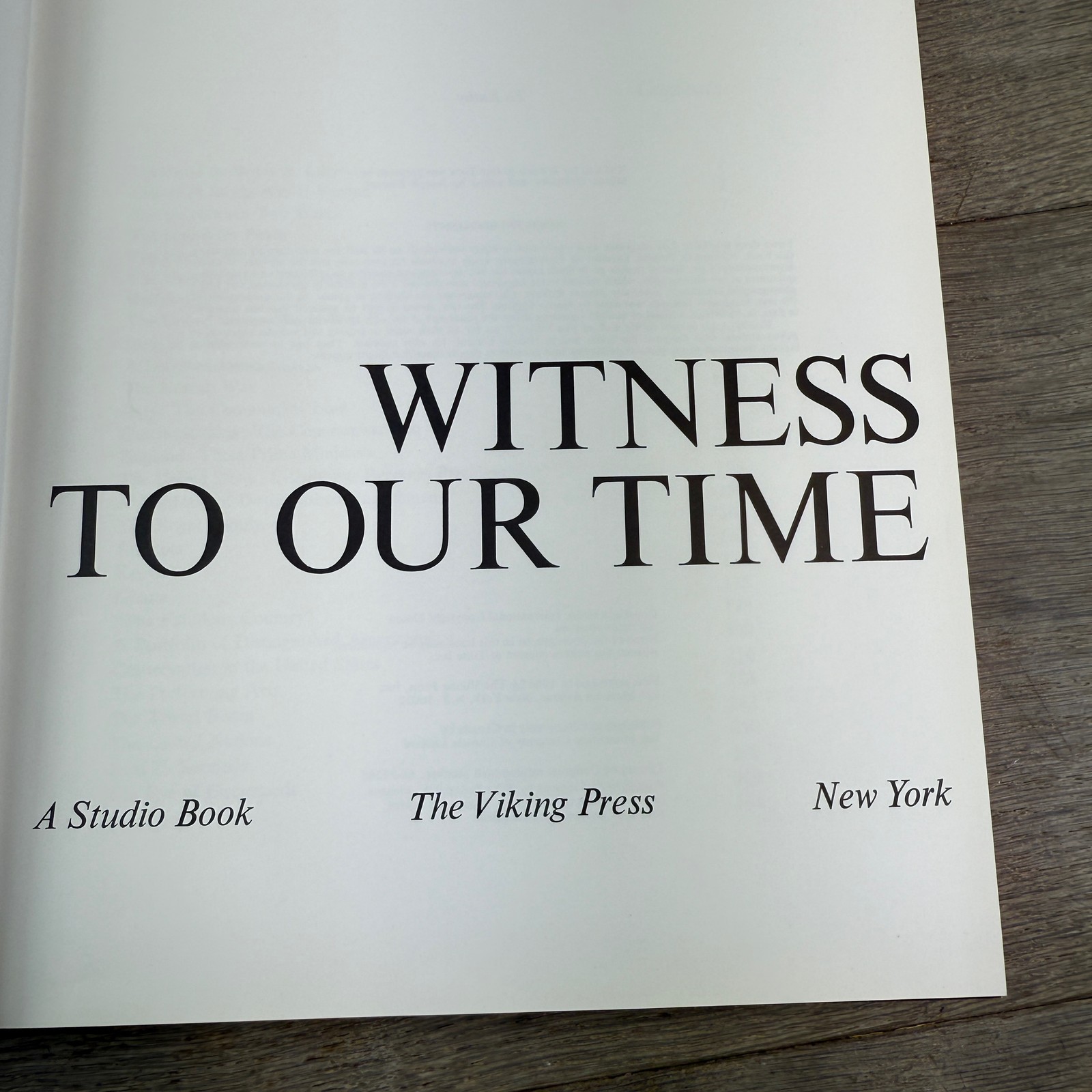 Witness to Our Time by Alfred Eisenstaedt 1966 HC w/ DJ Viking Press Photo Book