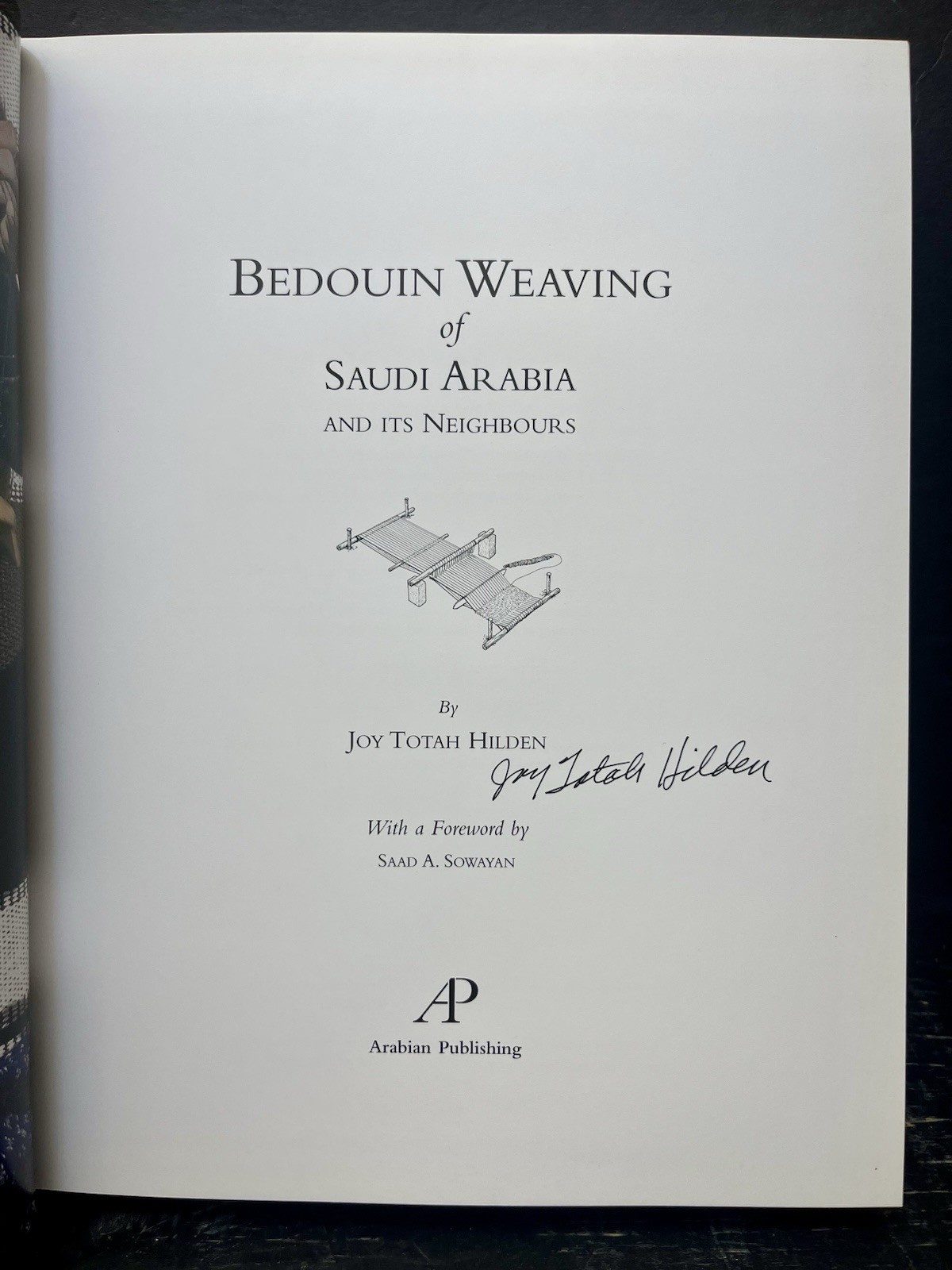 Bedouin Weaving of Saudi Arabia and Its Neighbours Hilden 2010 Hrdbk Like New W