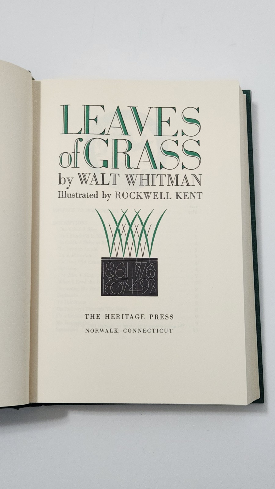 Leaves of Grass by Walt Whitman – Heritage Press 1937/65 – Slipcase HC Sandglass