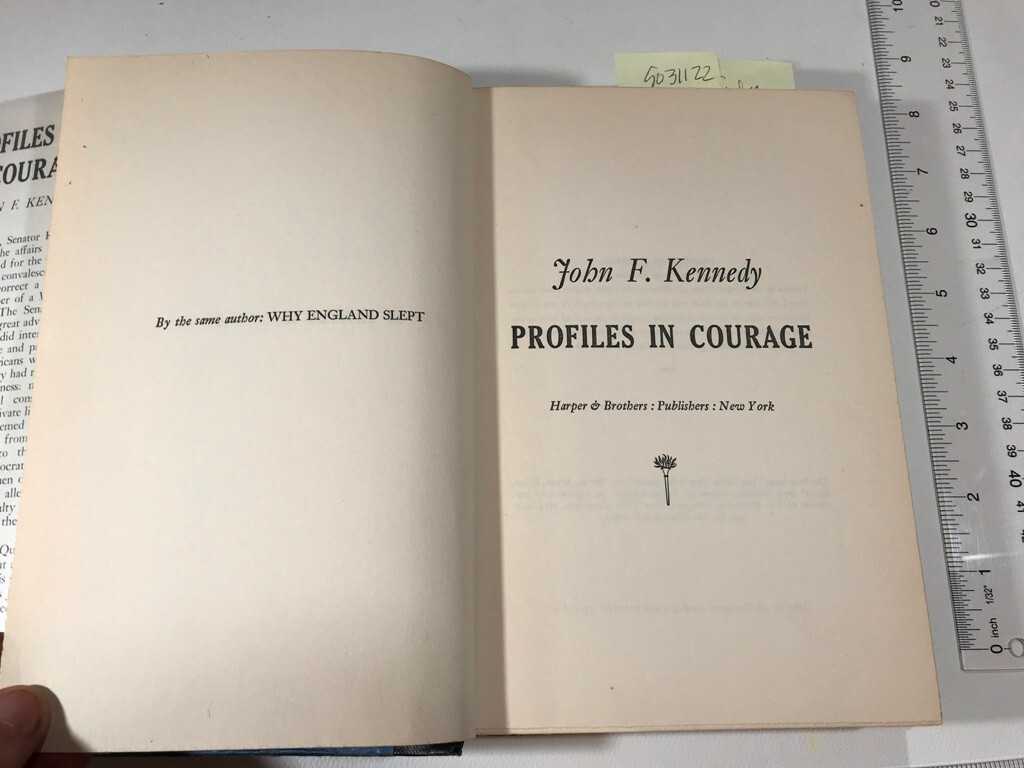 John F Kennedy 1955 1956 Profiles in Courage * Nice First Edition HbDj (later)