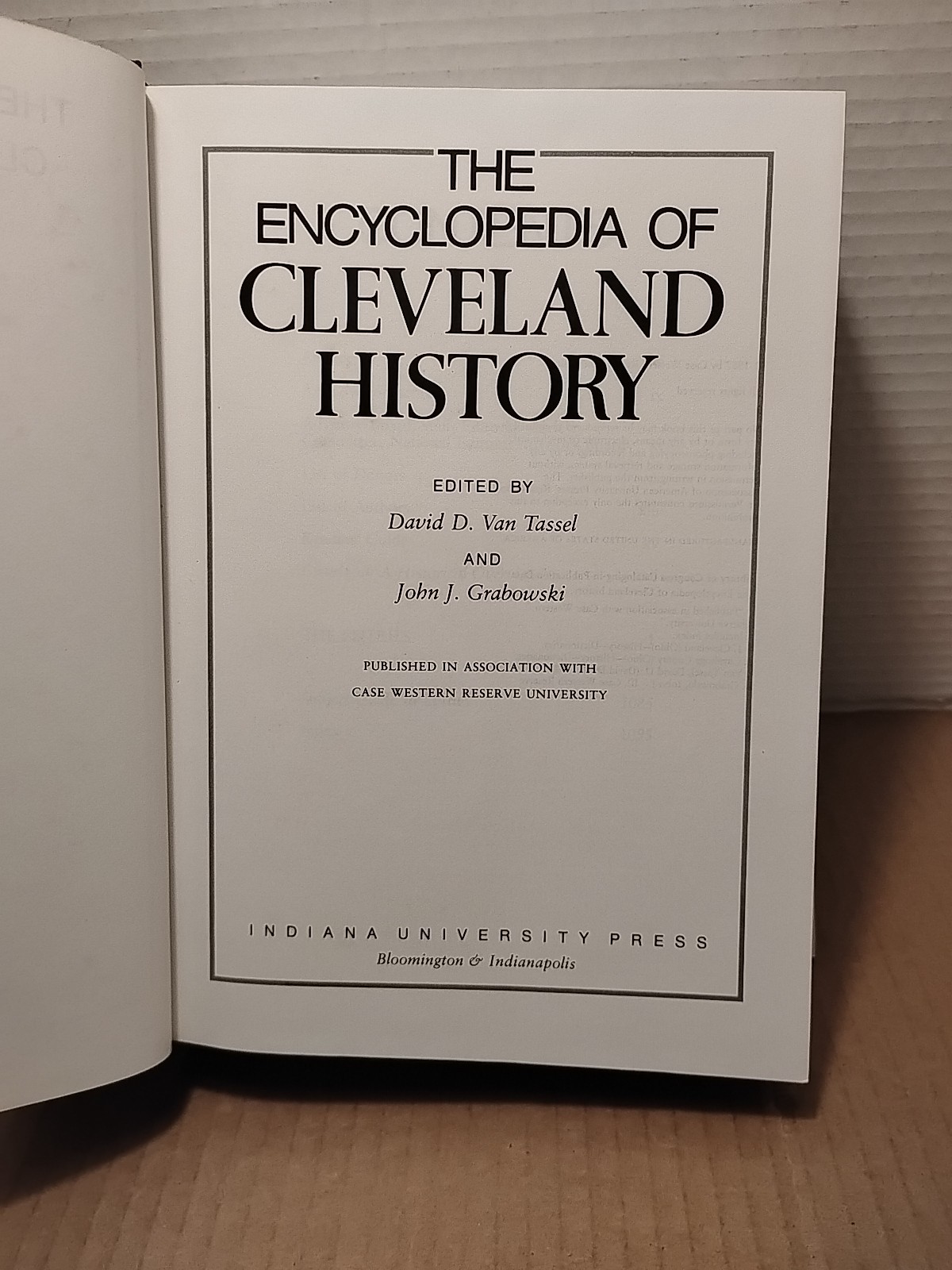 Encyclopedia of Cleveland History by John J. Grabowski – 1987 – Hardcover w/ DJ