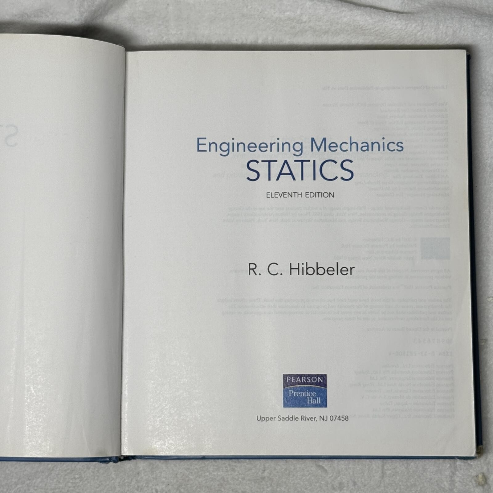 Engineering Mechanics: Statics 11th Edition by R.C. Hibbeler Hardcover