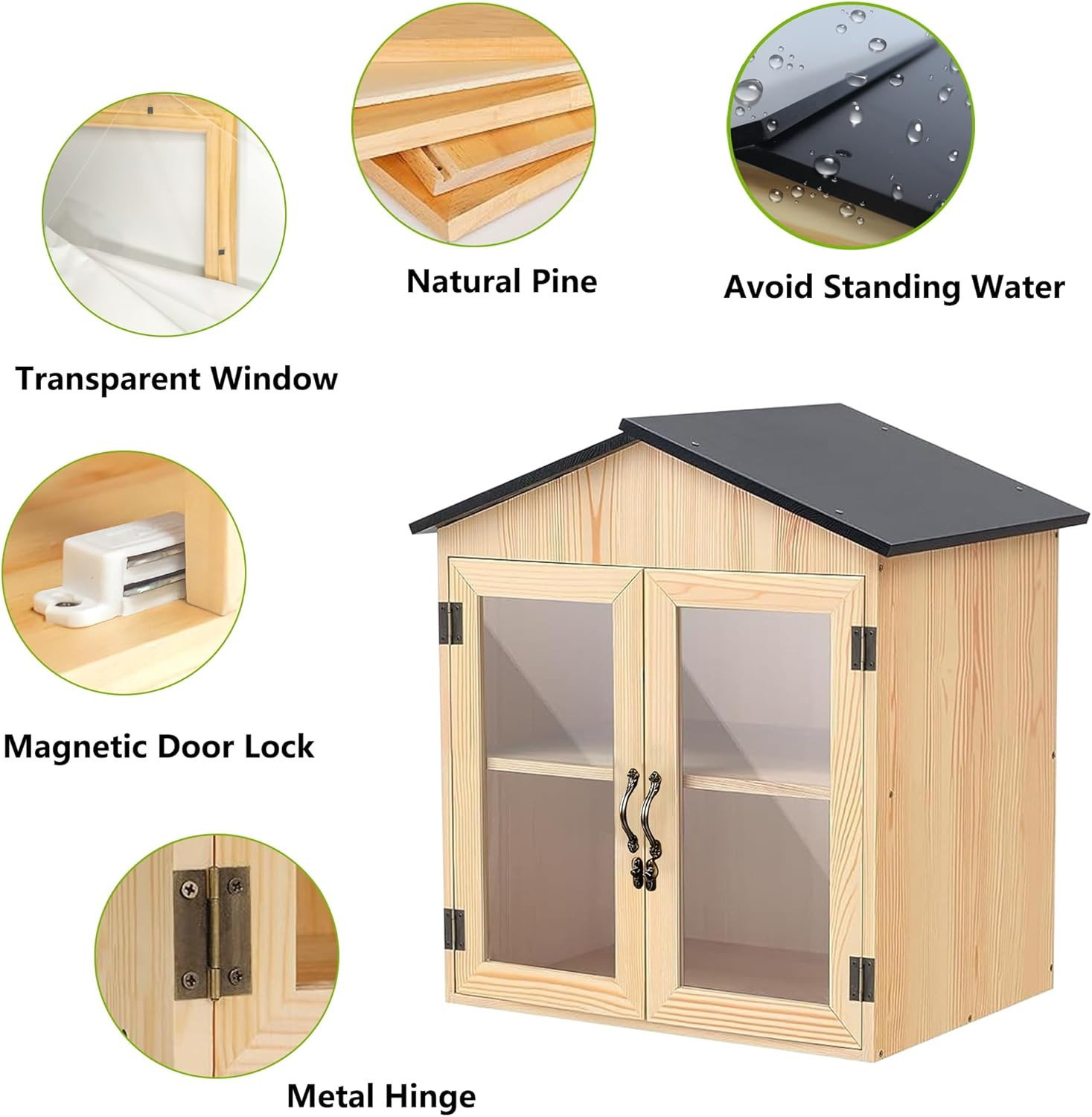 Little Library Box Outdoor Wooden outside Library Book Box Literature Exchange B